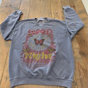 SOLD ✅ Urban Outfitters Women’s Good Night Butterfly Good Vibes  Sweatshirt S